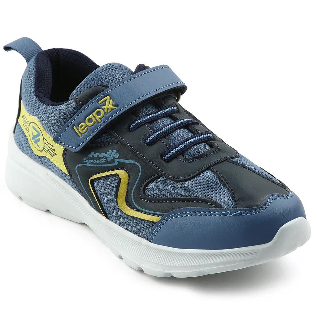 Leap7x Blue Sports Non Lacing Walking Shoes For Kids TRIVAGO-02 By Liberty