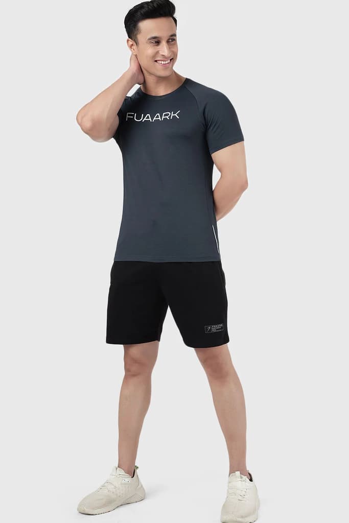 Aura Textured T-shirt Graphite — photo 2