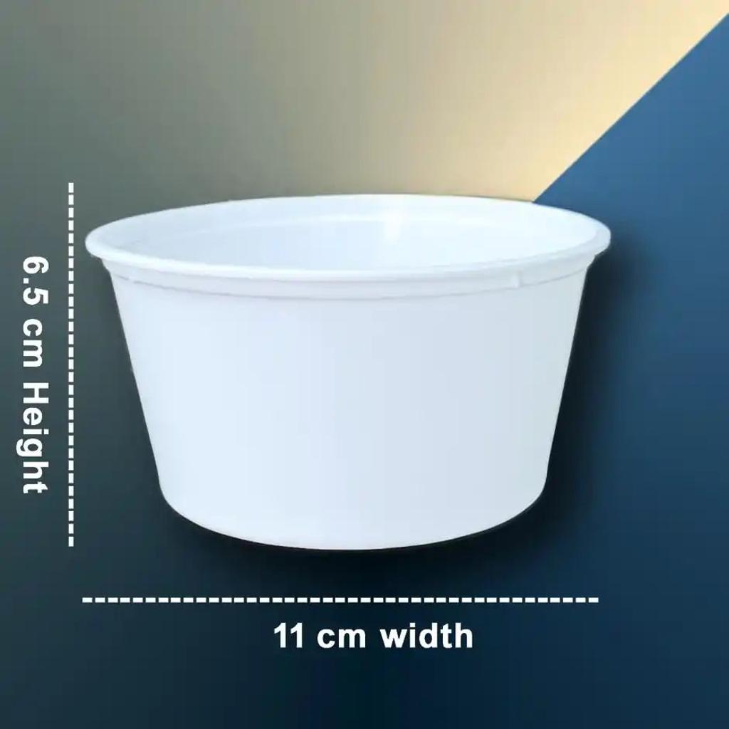 Plastic Round Reusable Container With Lid | 450 ml | Tempware