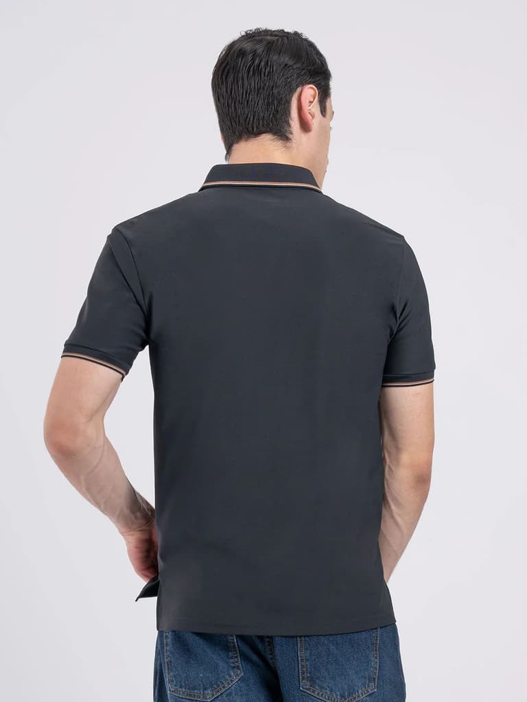 Jacquard Collar Polo T-shirt for Men | Premium Comfort | Sharp Look — photo 3
