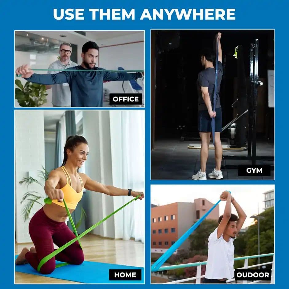 Nivia Stretch Band, Heavy Resistance Bands For Workout | 5.4 kg Resistance Level - 3 | Dark Blue — photo 3