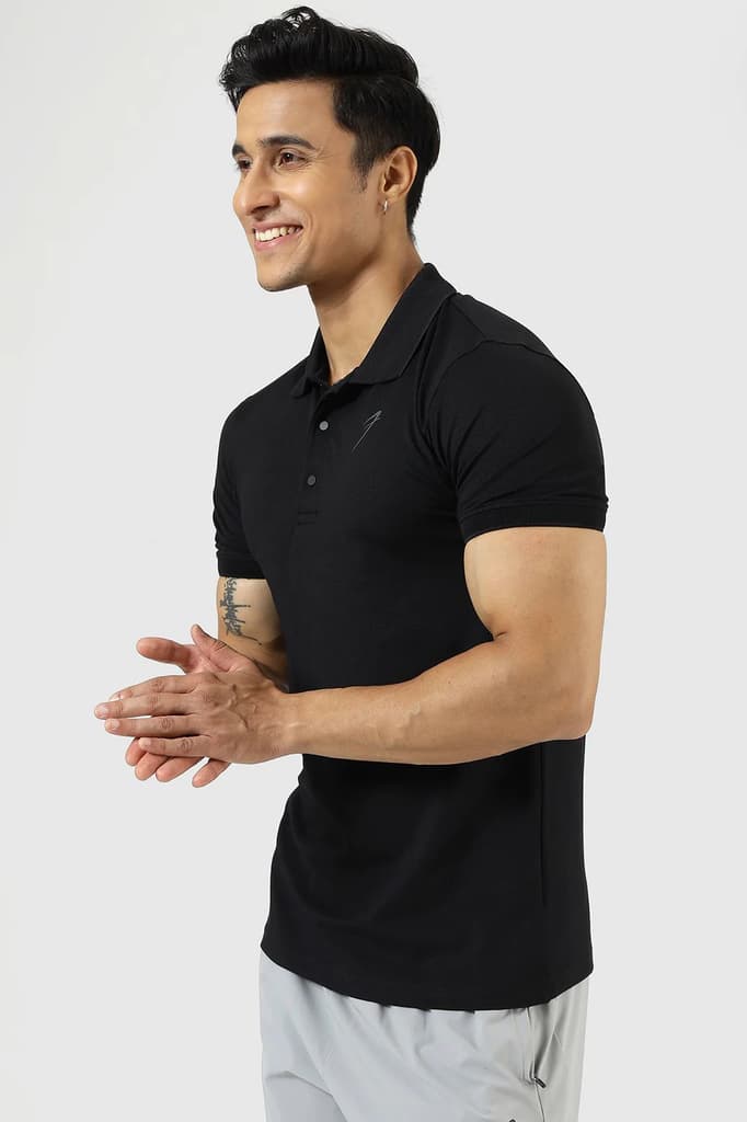 Aura Polo T-shirt Black — photo 5