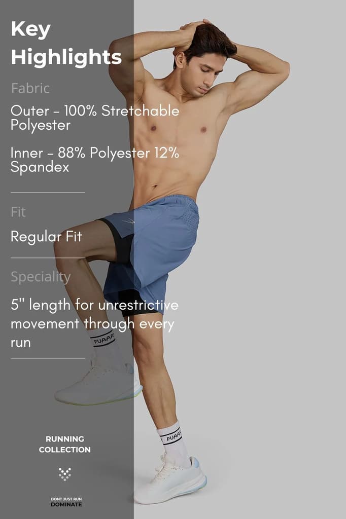 Hyper 5" Running Shorts Light Grey — photo 7