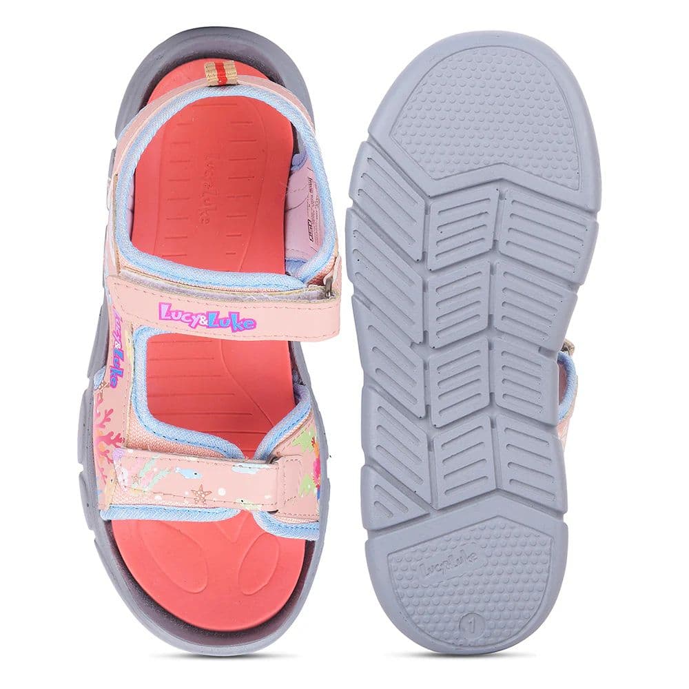 Lucy & Luke Pink Casual Flat Sandal for Kids HOPNPLAY-E By Liberty — photo 6