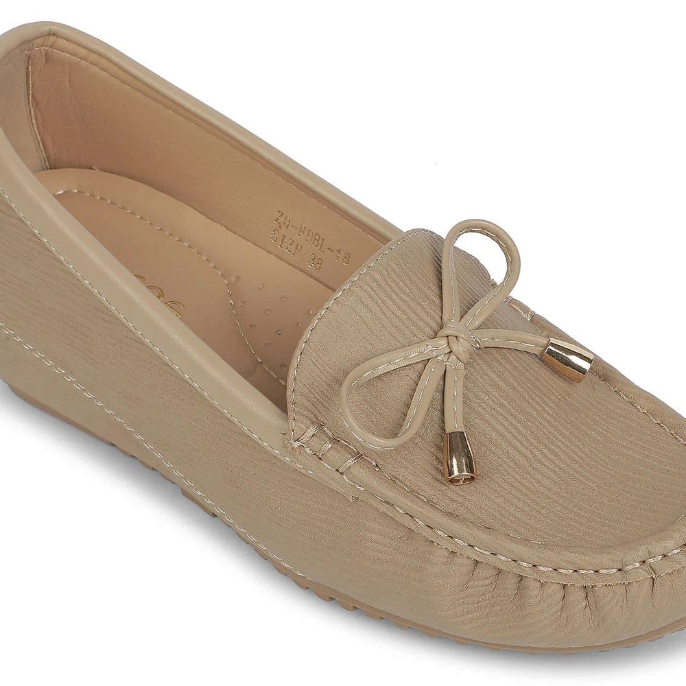 Healers Beige Casual Flat Ballerina for Women ZQ-FDBL-18 by Liberty — photo 4