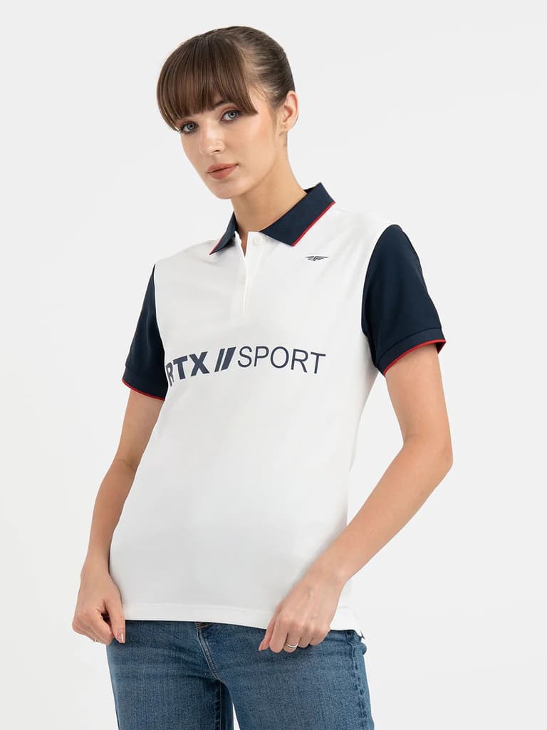 White Polo T Shirt for Women — S / White