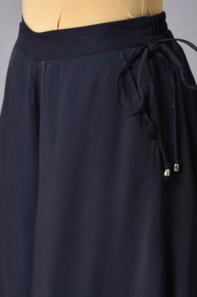 Blue Solid Culottes — photo 7