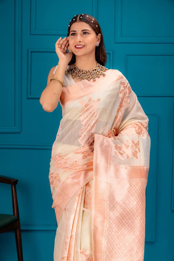 Mimosa Women's Woven Design Banarasi Style Art Silk Saree With Blouse Piece : SA00001765HWFREE — photo 2