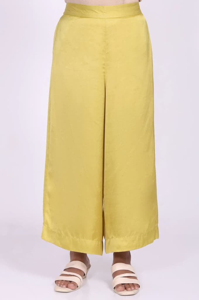 Yellow Floral Printed Straight Kurta with Flared Pant and Dupatta Set — photo 7