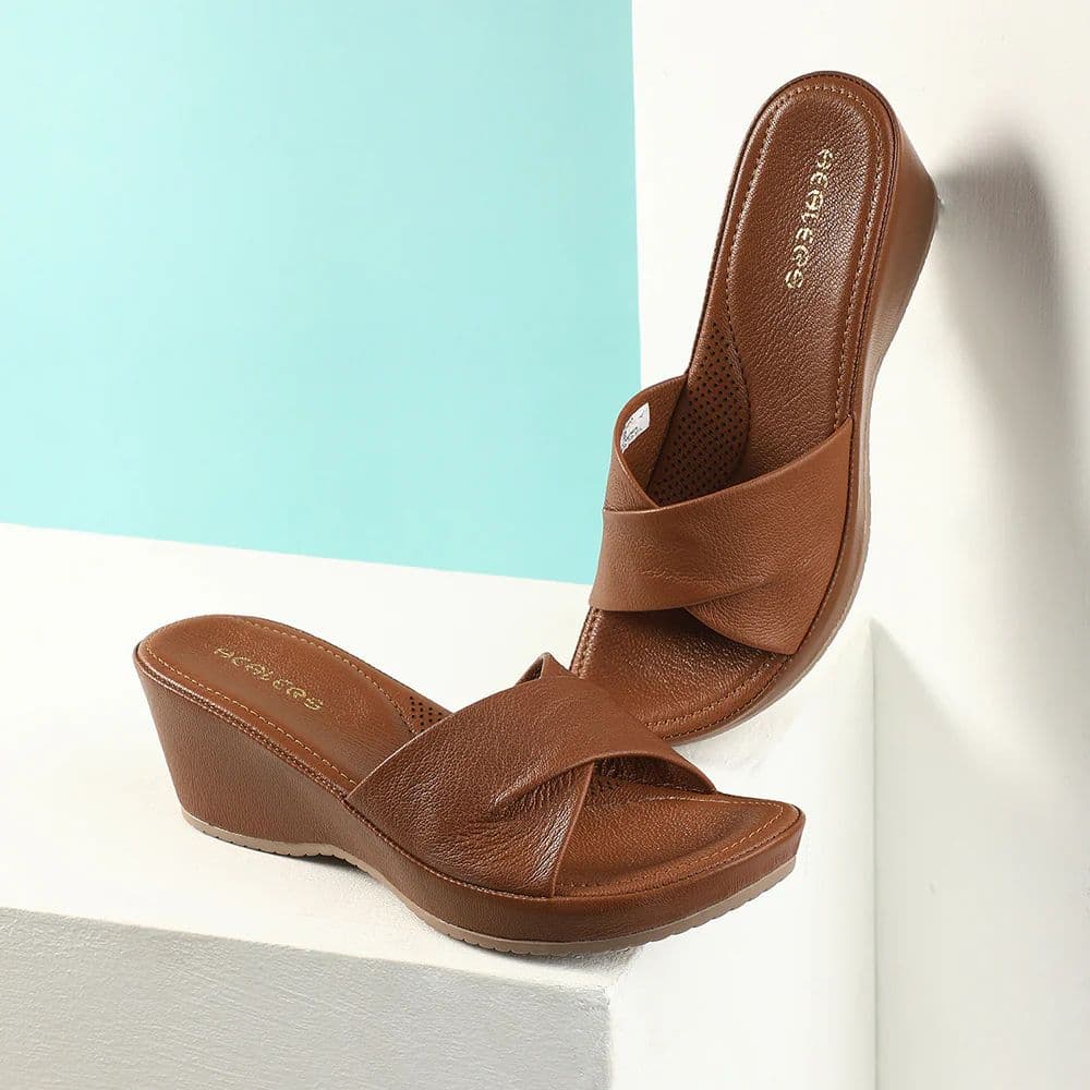Healers Tan Casual Sandal For Women JD-33 By Liberty — photo 4