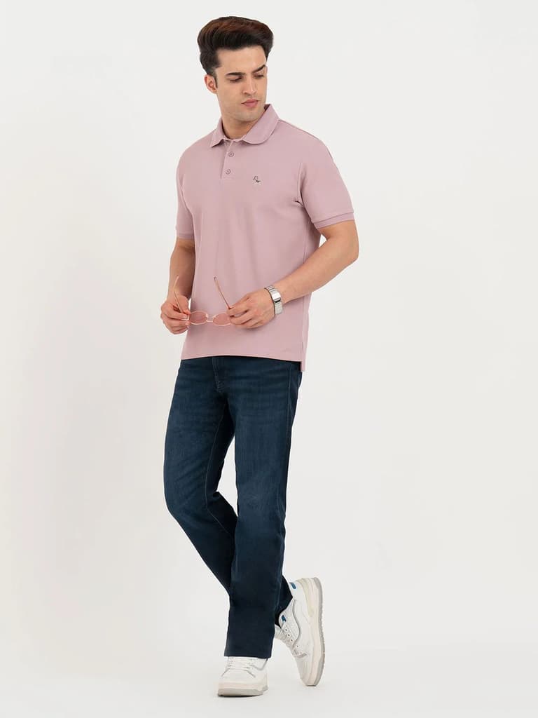 Polo T Shirts for Men in Light Mauve | Classic Polo T Shirts — photo 5