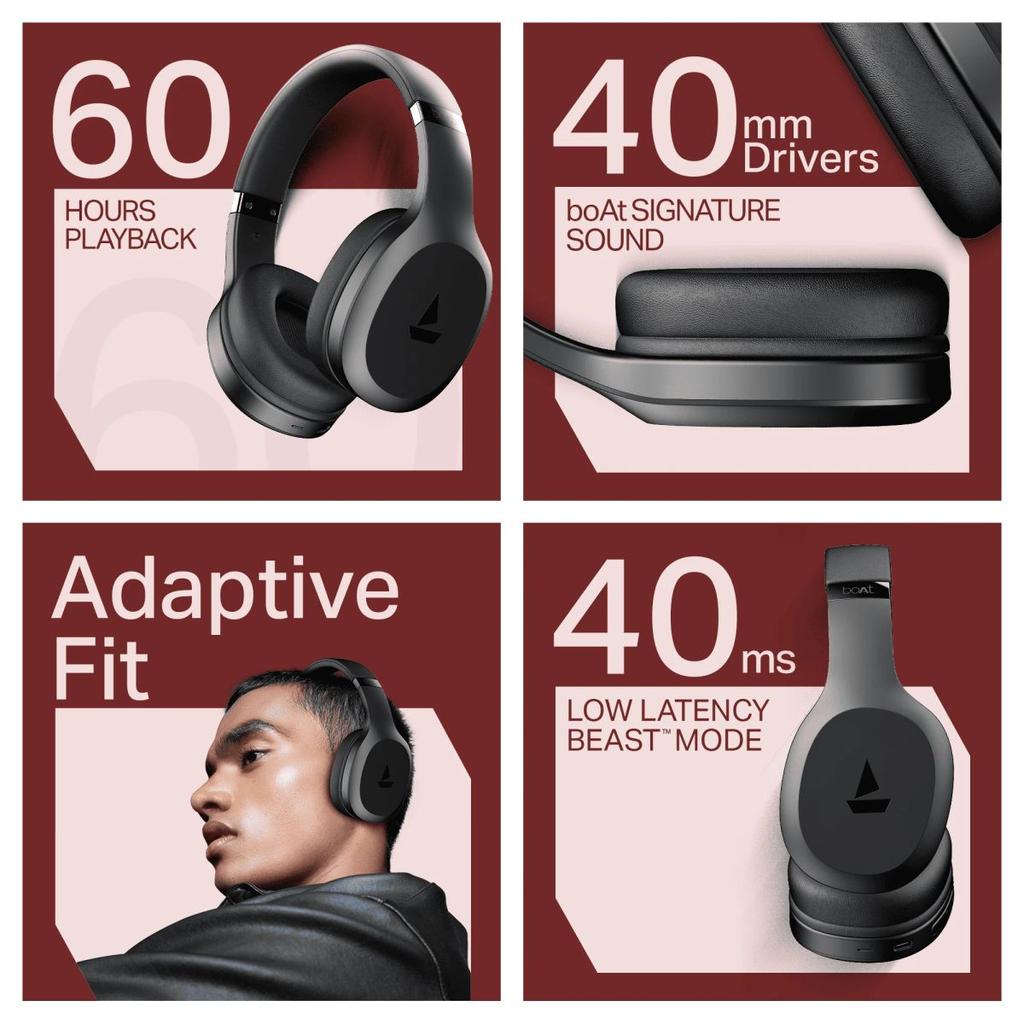 boAt Rockerz 412 | Wireless Headphones with 40mm Drivers, BEAST™ Mode, ENx™ Tech & 60H Playback — photo 7