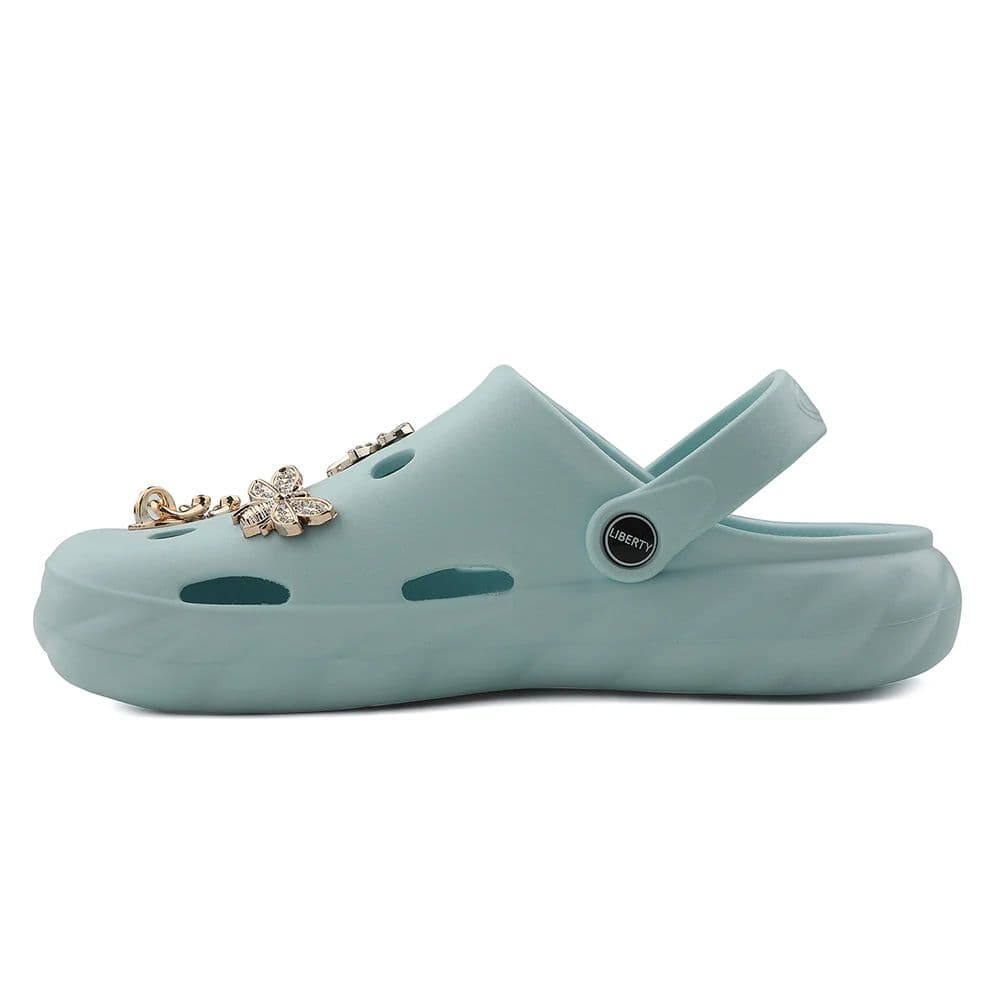 A-HA Sky Blue Slingback Clogs For Women BEACHWALKL By Liberty — photo 3