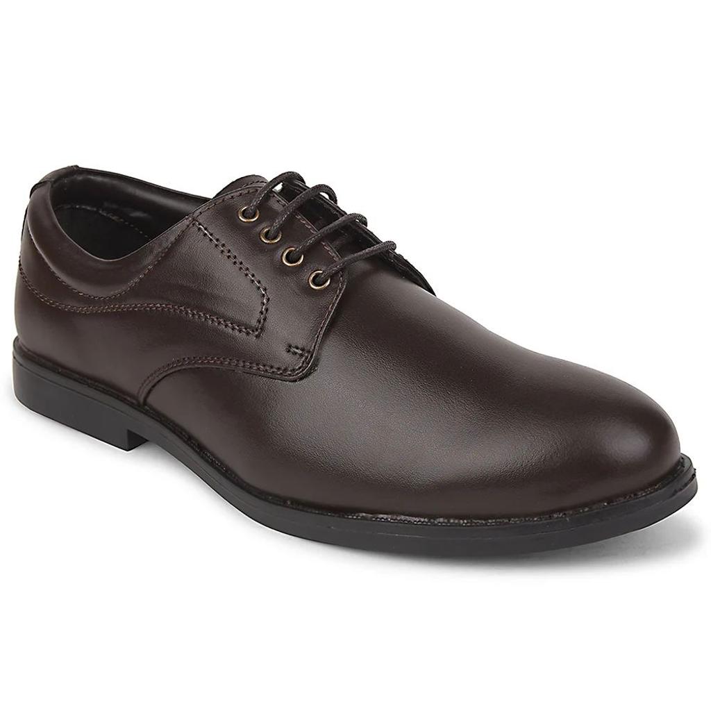 Fortune Brown Formal Lacing Derby Shoes For Men MAJESTIC-1 By Liberty