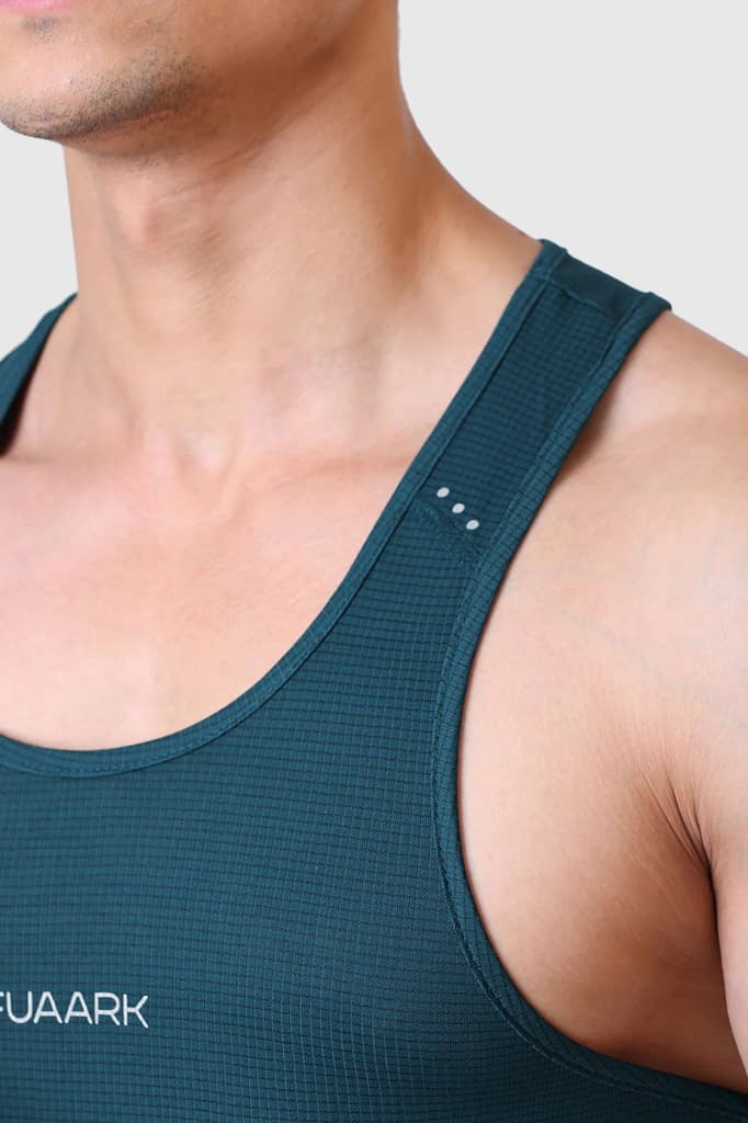 Checks Running Tank Bottle Green — photo 3