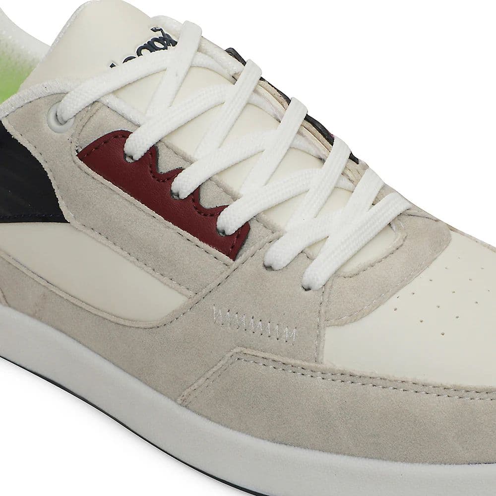 Leap7x Light Grey Casual Lacing Sneakers For Men AMAZER-20E By Liberty — photo 5
