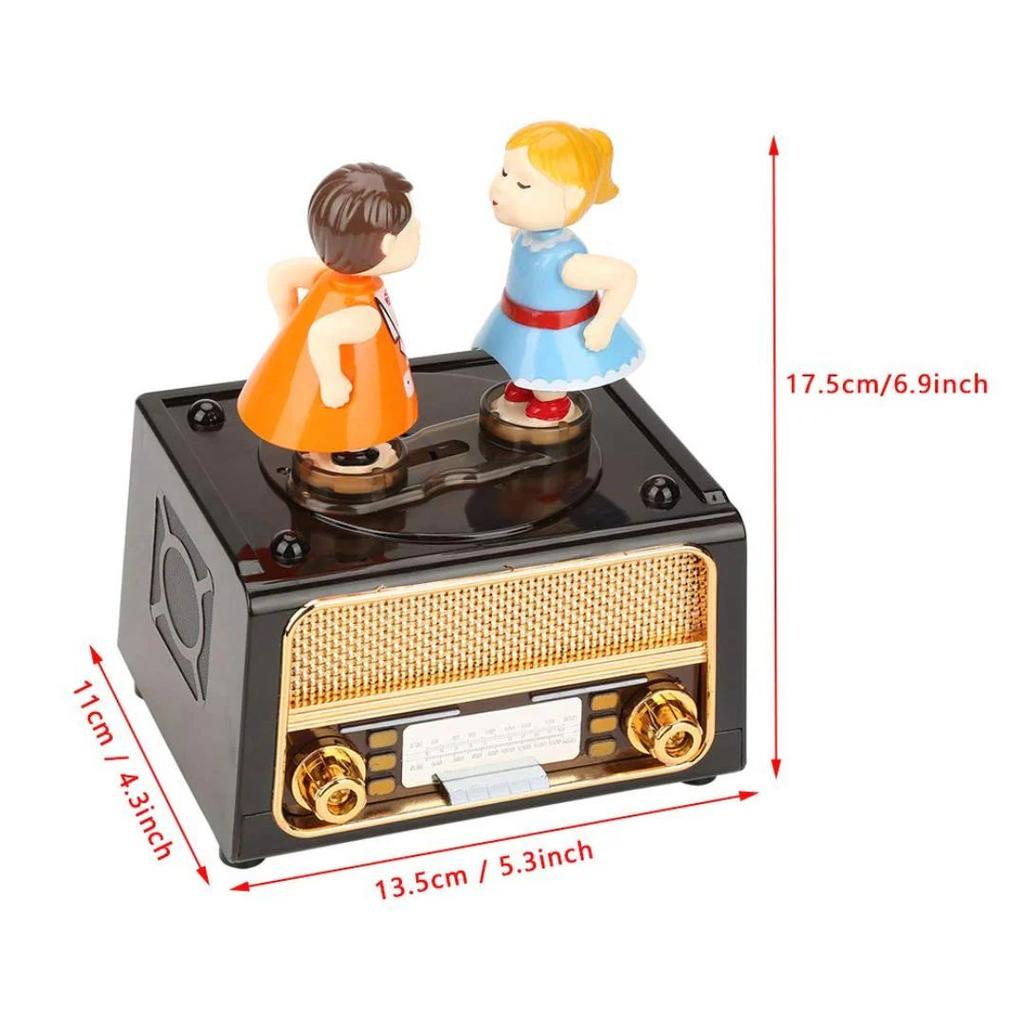 Kissing Couple Radio Music Box – Musical Box with Hidden Trinket Drawer — photo 6