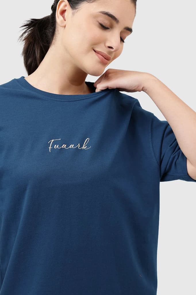 Bold Oversized T-shirt Teal — photo 3