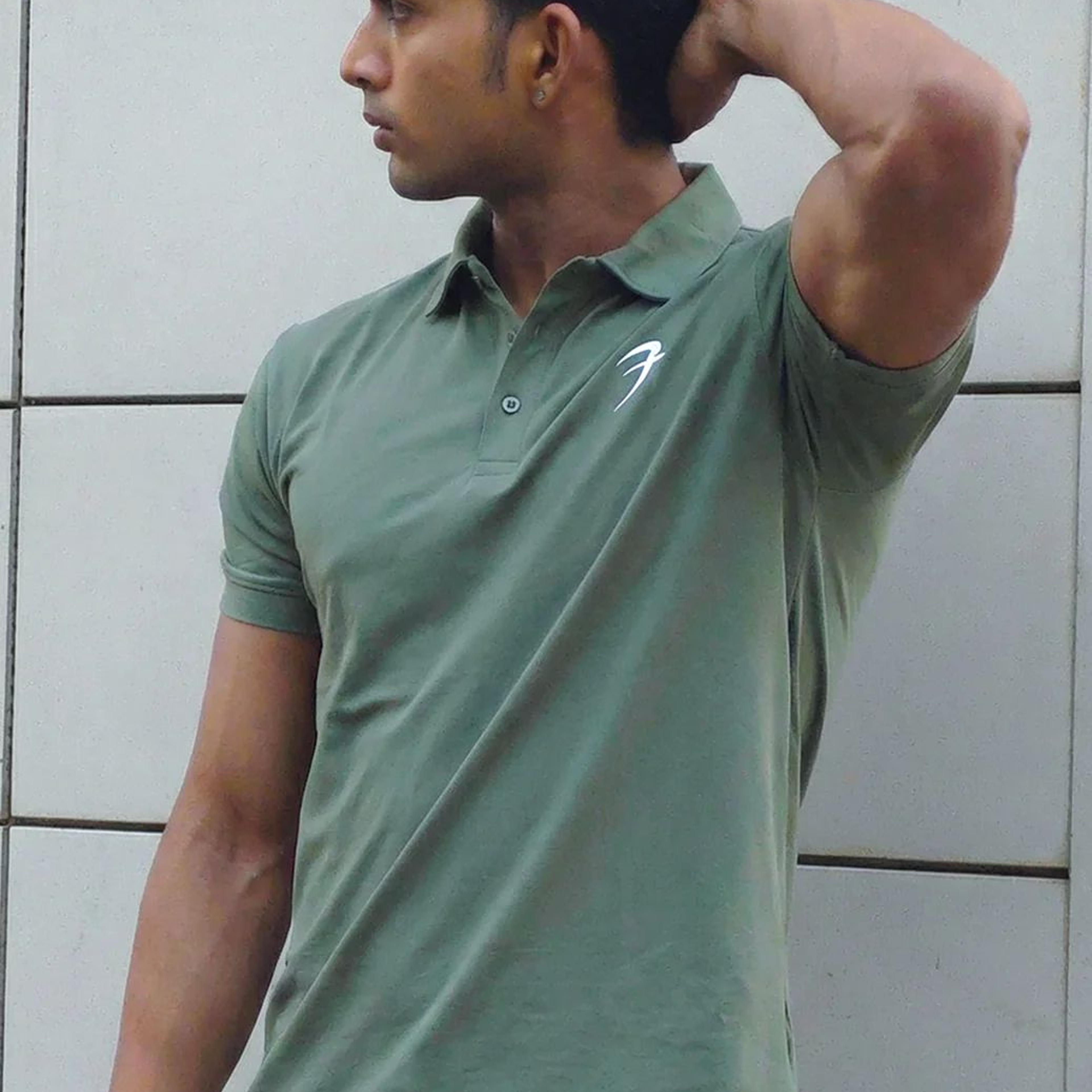 Polo T-shirt Sage Green