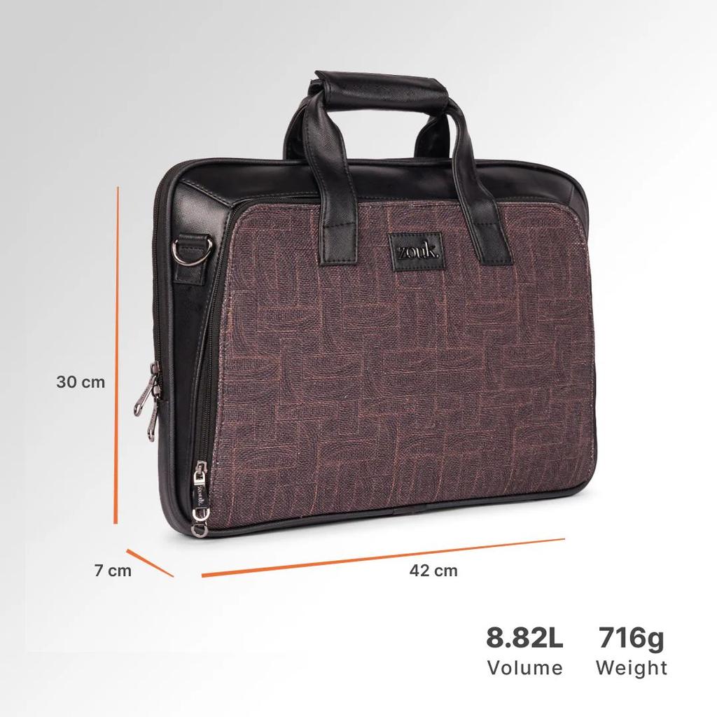 Golkonda Brass Executive Laptop Bag (Black) — photo 3