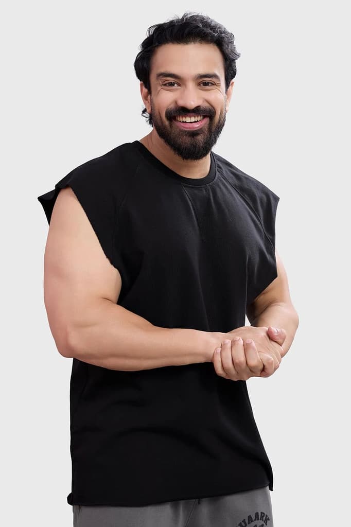 Shell Raw Capsleeves Tank Black — S