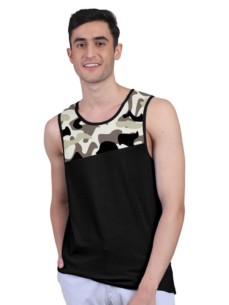 Active Vest Front Yoke Camouflage Regular Organic Bamboo Vest - Active Fit (Pack of 3) — photo 3