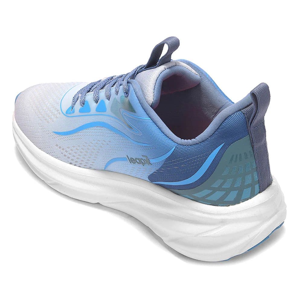Leap7X DRIVSTEP-E Teal Blue Sports Lacing Running Shoes for Men by Liberty — photo 5