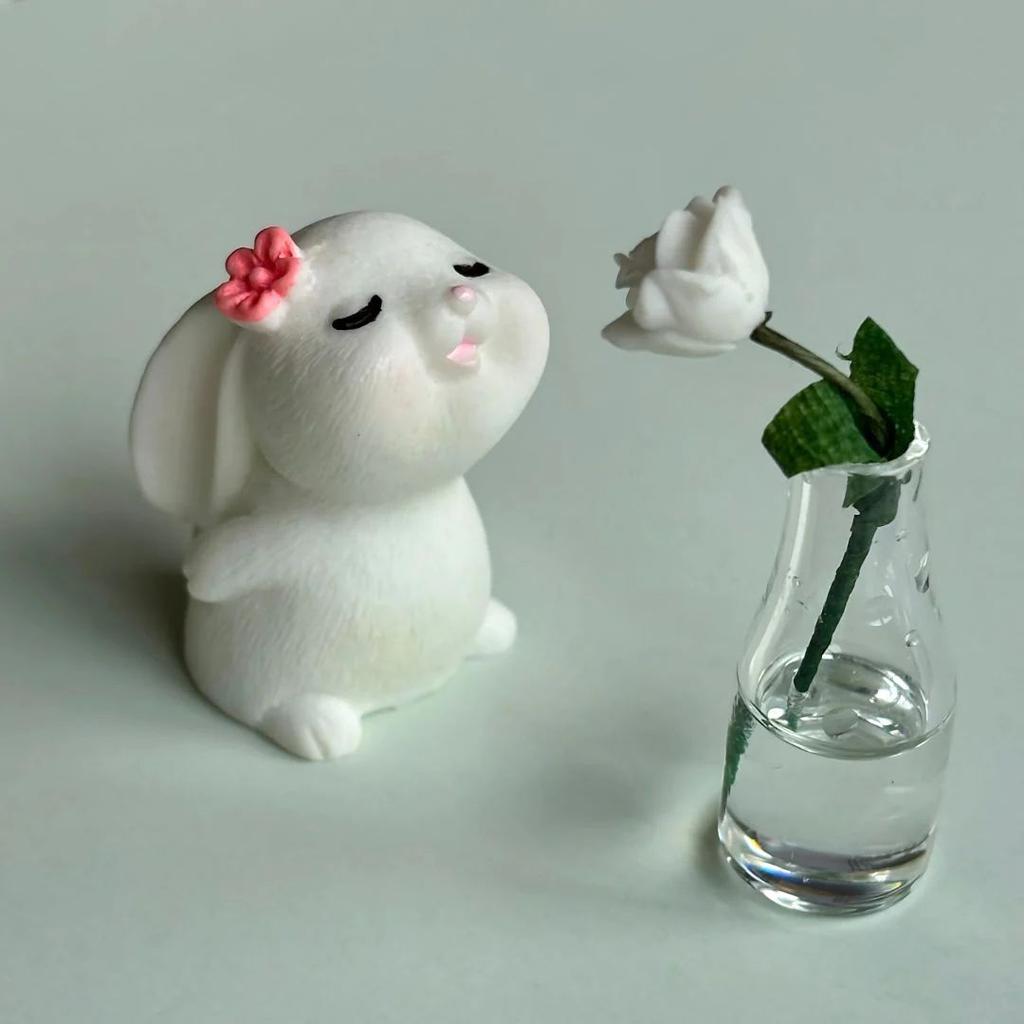 Pookie Rabbit Car Decor: Cute & Whimsical Car Accessories — Rabbit and White Rose