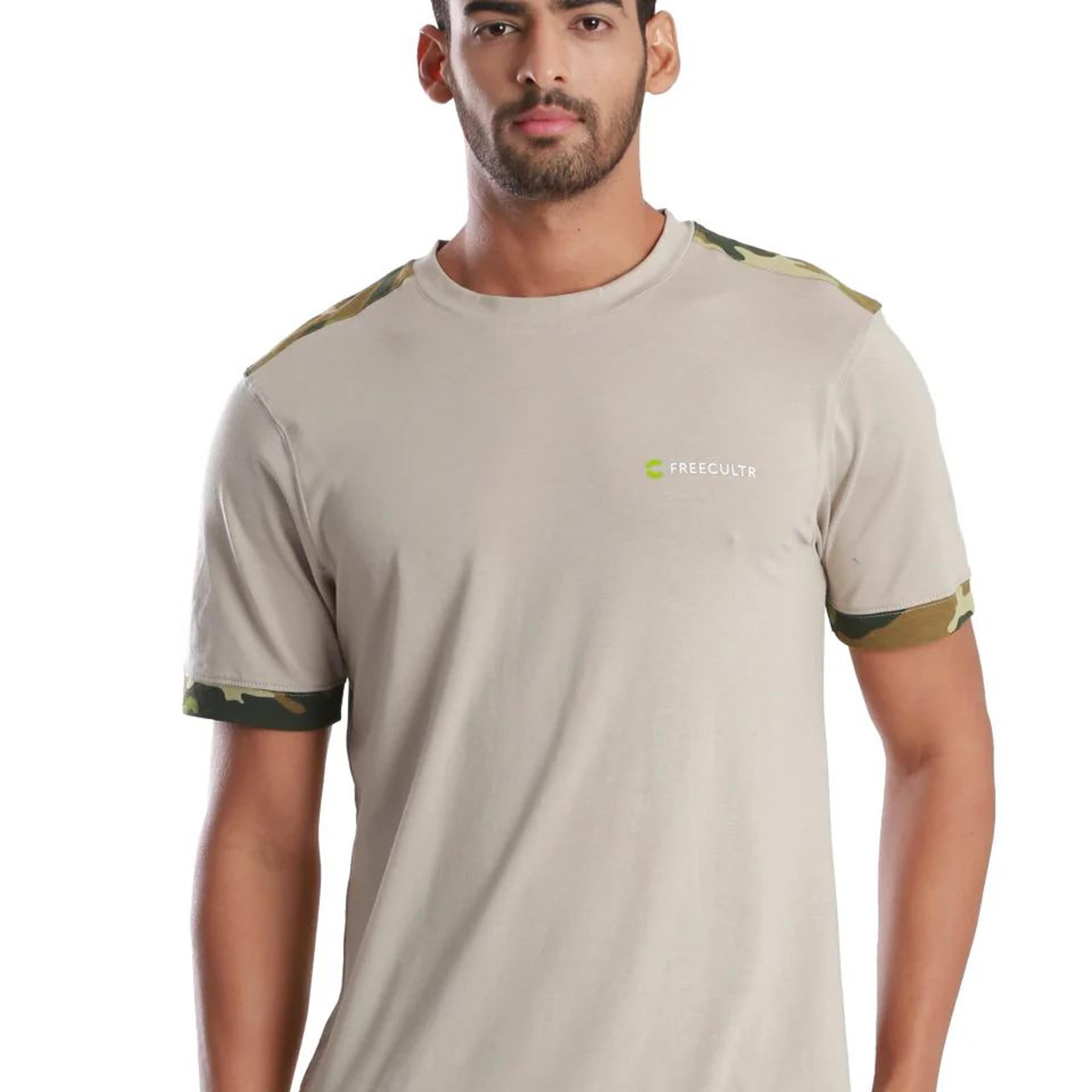 Camo Sand Camo Printed Organic Bamboo T-Shirt (Pack Of 1)