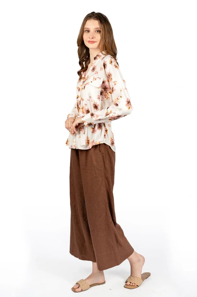 Floral Breeze Off-White Georgette Shirt — photo 4
