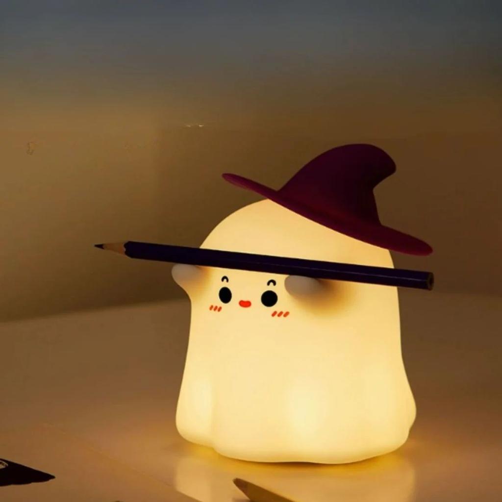 SpookyGlow Witchy Ghost Silicone Night Lamp — photo 2