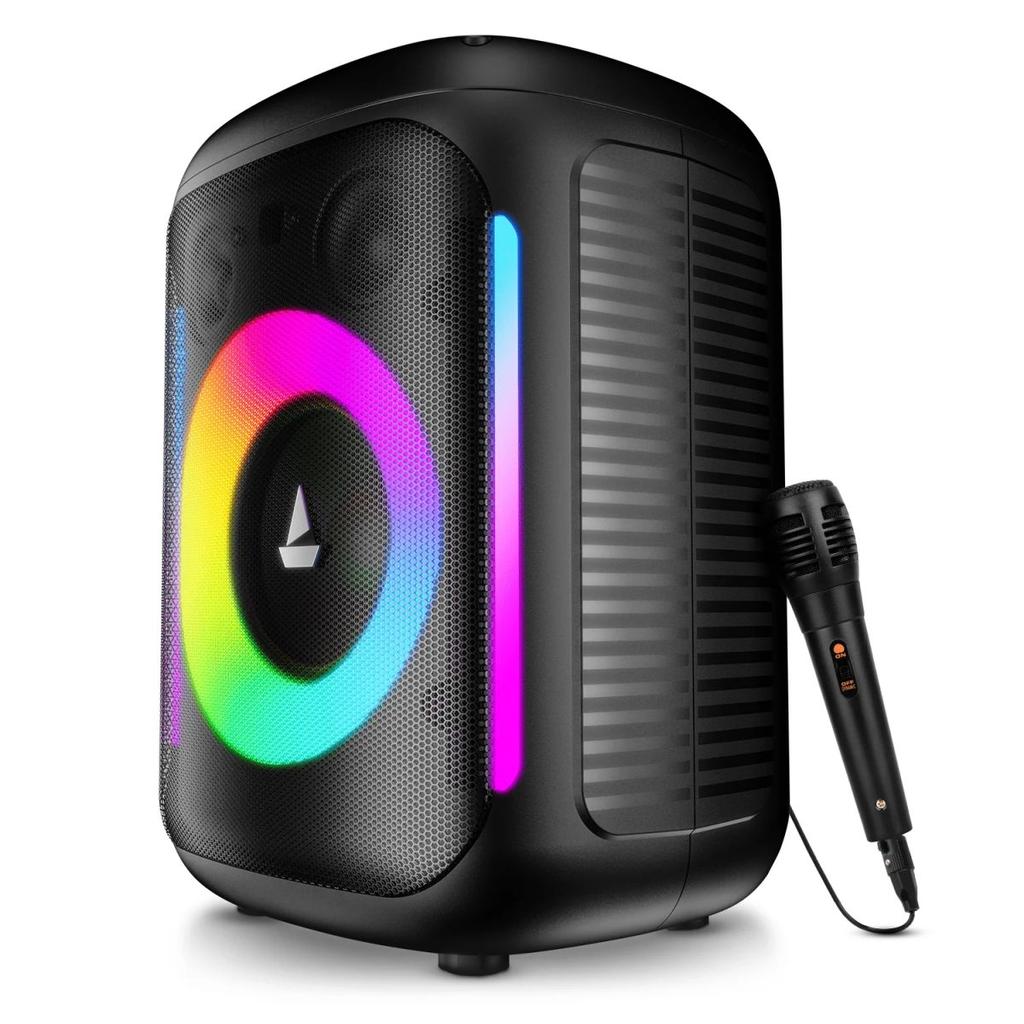 boAt PartyPal 30 | Bluetooth Speaker with 25W Sound, RGB LEDs, 6 Hours Playback, Karaoke & TWS
