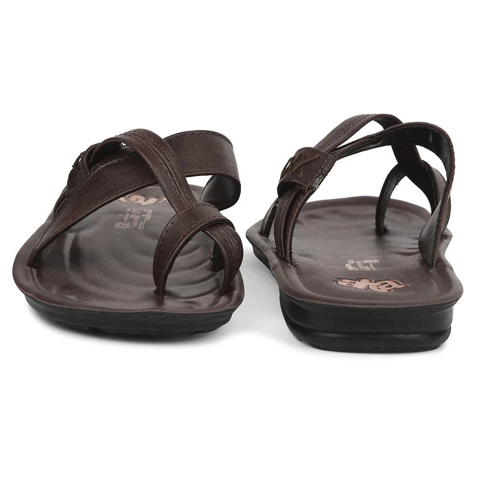 A-HA Brown Casual Flat Sandal For Men MPU-60 By Liberty — photo 6