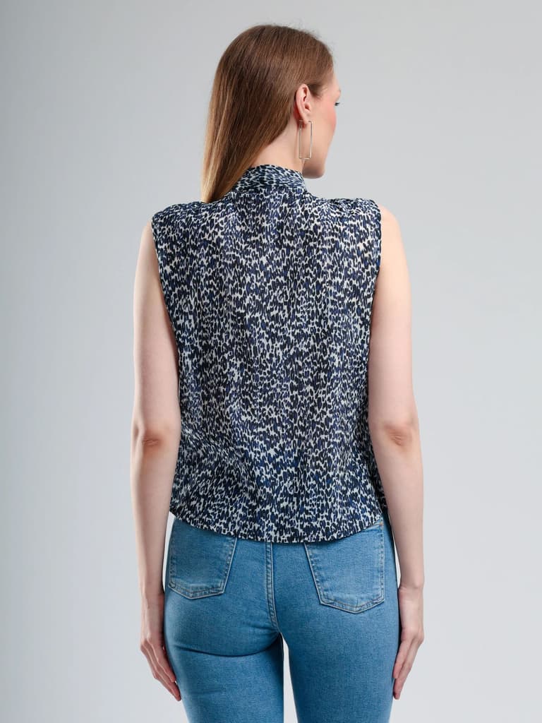 Cory edge Paros sleeveless blouse- Animal print — photo 4
