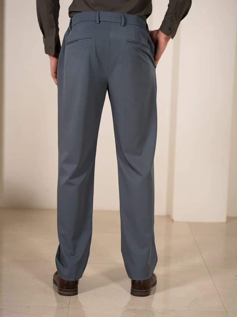 FreeFlow Grey 247 Relaxed Fit Smart Formal Trousers — photo 5
