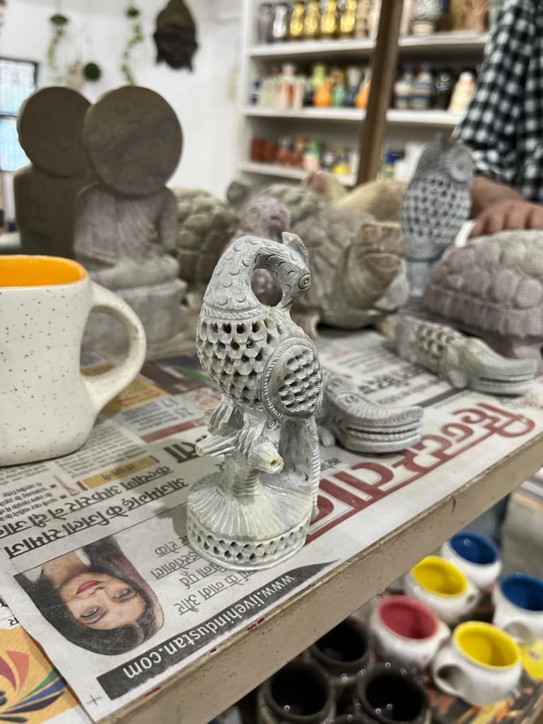Silver Peacock Statue | Sculpture | Metal | Silver