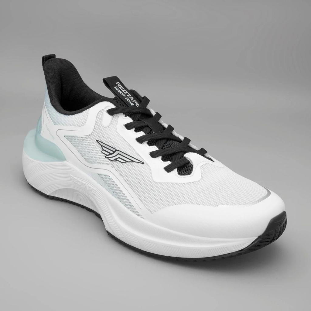 White & Green Sports Shoes for Men