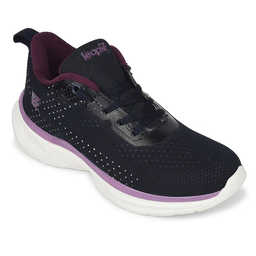Leap7x Navy Blue Sports Lacing Running Shoes For Women GHD-10 By Liberty — 3/36 / Navy Blue