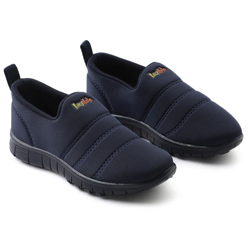 Lucy & Luke Navy Blue Sports Non Lacing Walking Shoes For Kids 2123-34 By Liberty — photo 5