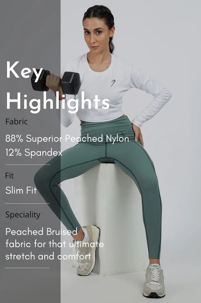 Timeless Nylon Leggings Sage Green — photo 8