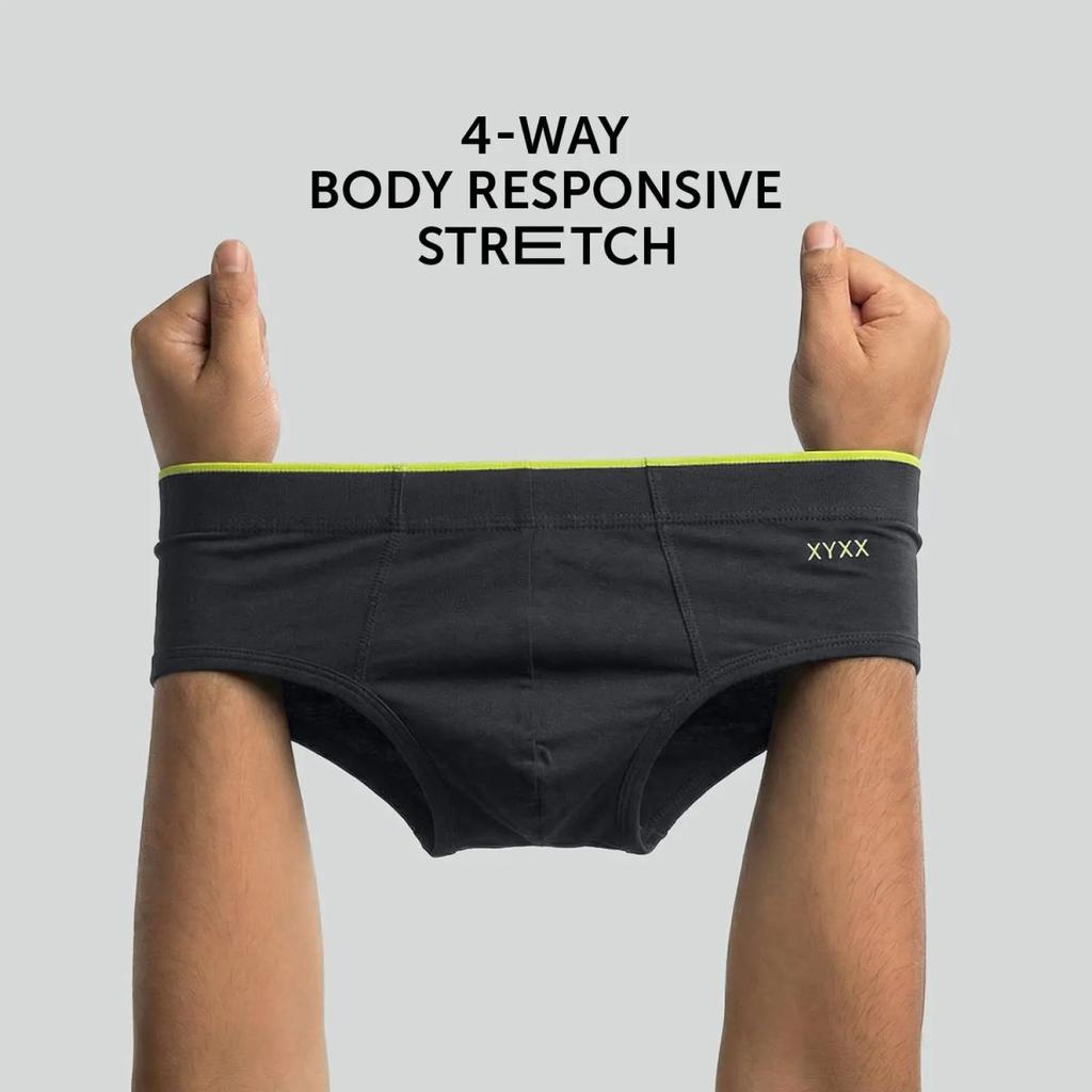 Super Combed Cotton-Modal Briefs - Graphite Grey — photo 2