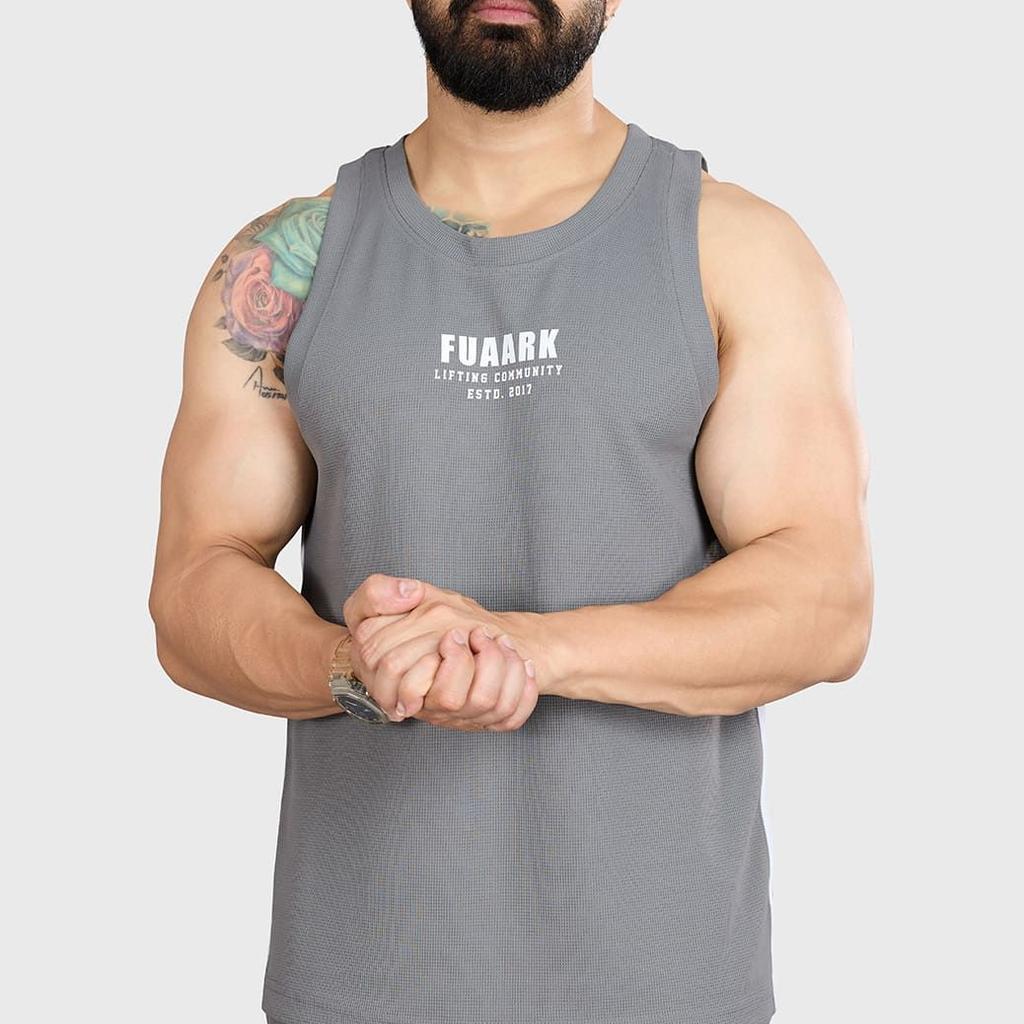 Drip Oversized Tank Dark Grey