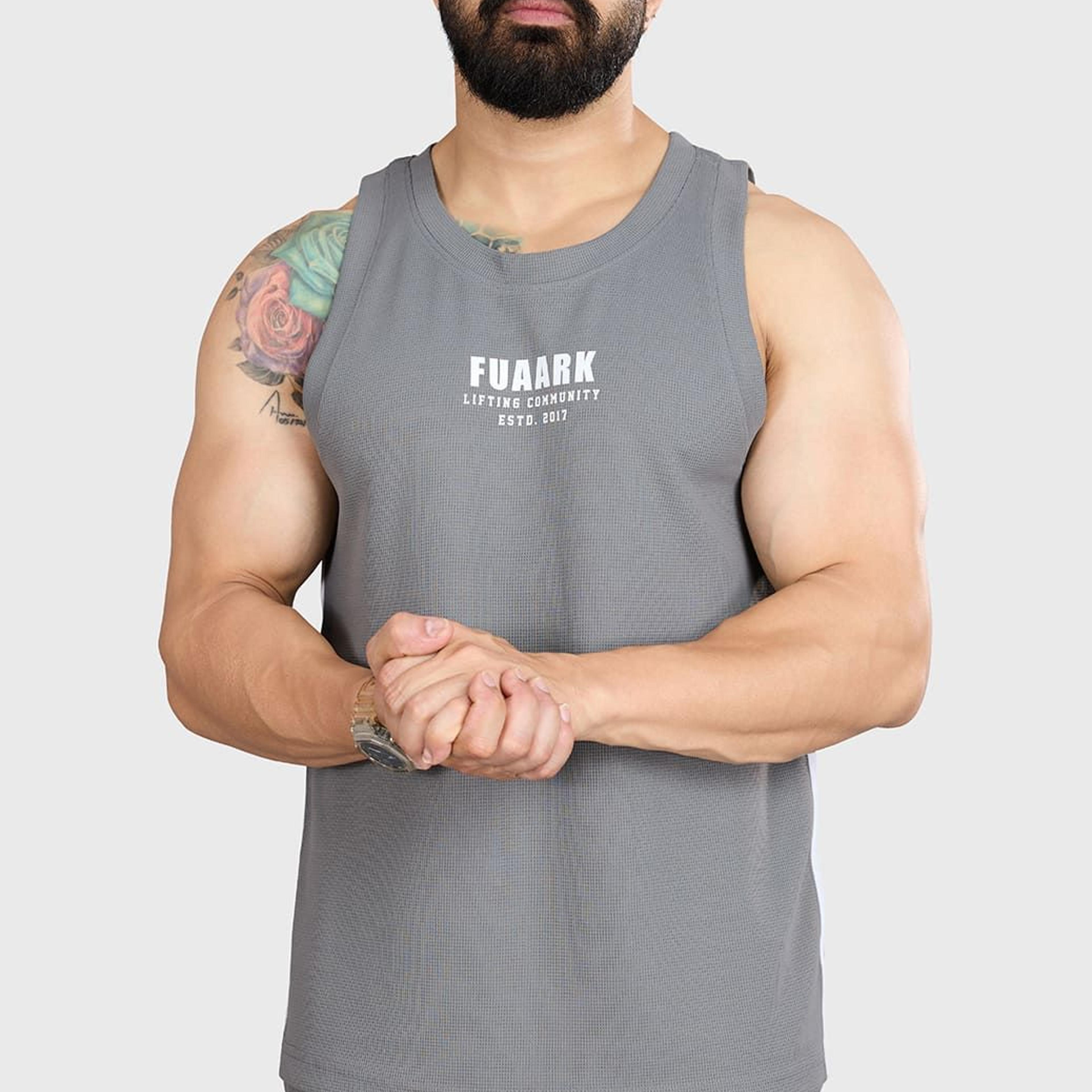 Drip Oversized Tank Dark Grey