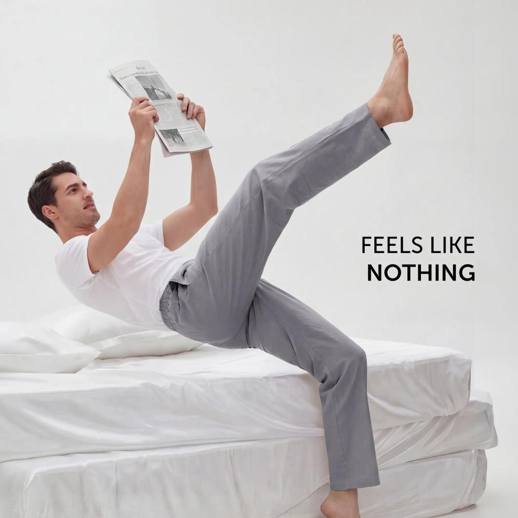 Ultra-Breathable Cotton Chambray Pyjamas - Faded Black — photo 6