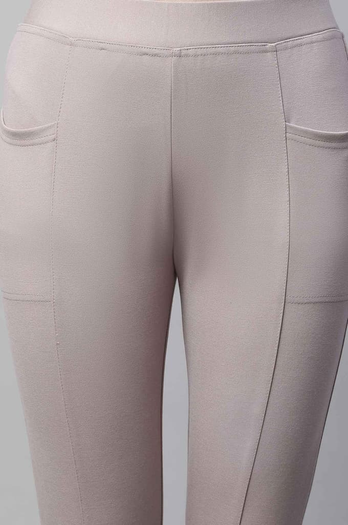 Mauve Solid Yoga Tights — photo 7