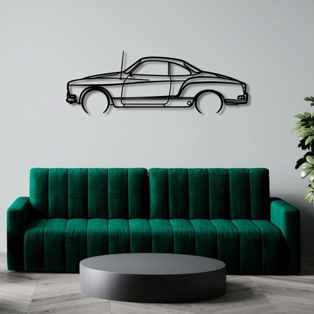 VW KARMANN GHIA 1974 METAL WALL ART