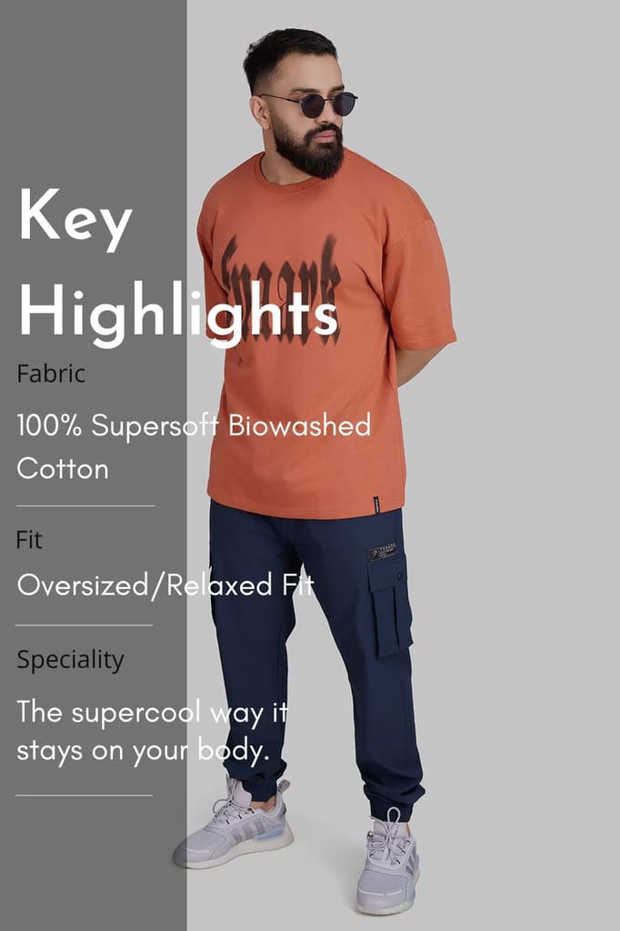 Blurred Oversized T-shirts Rust — photo 7