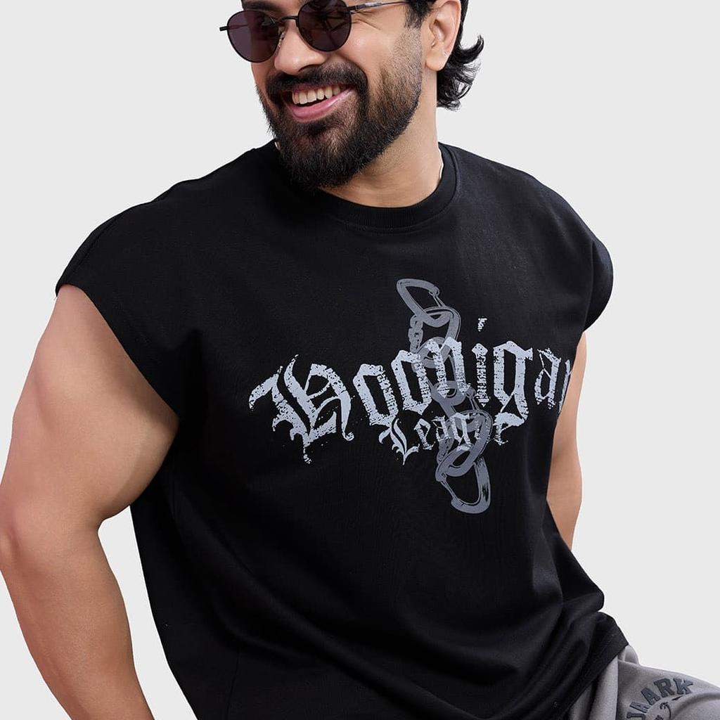 Hoonigans Capsleeves Tank Black