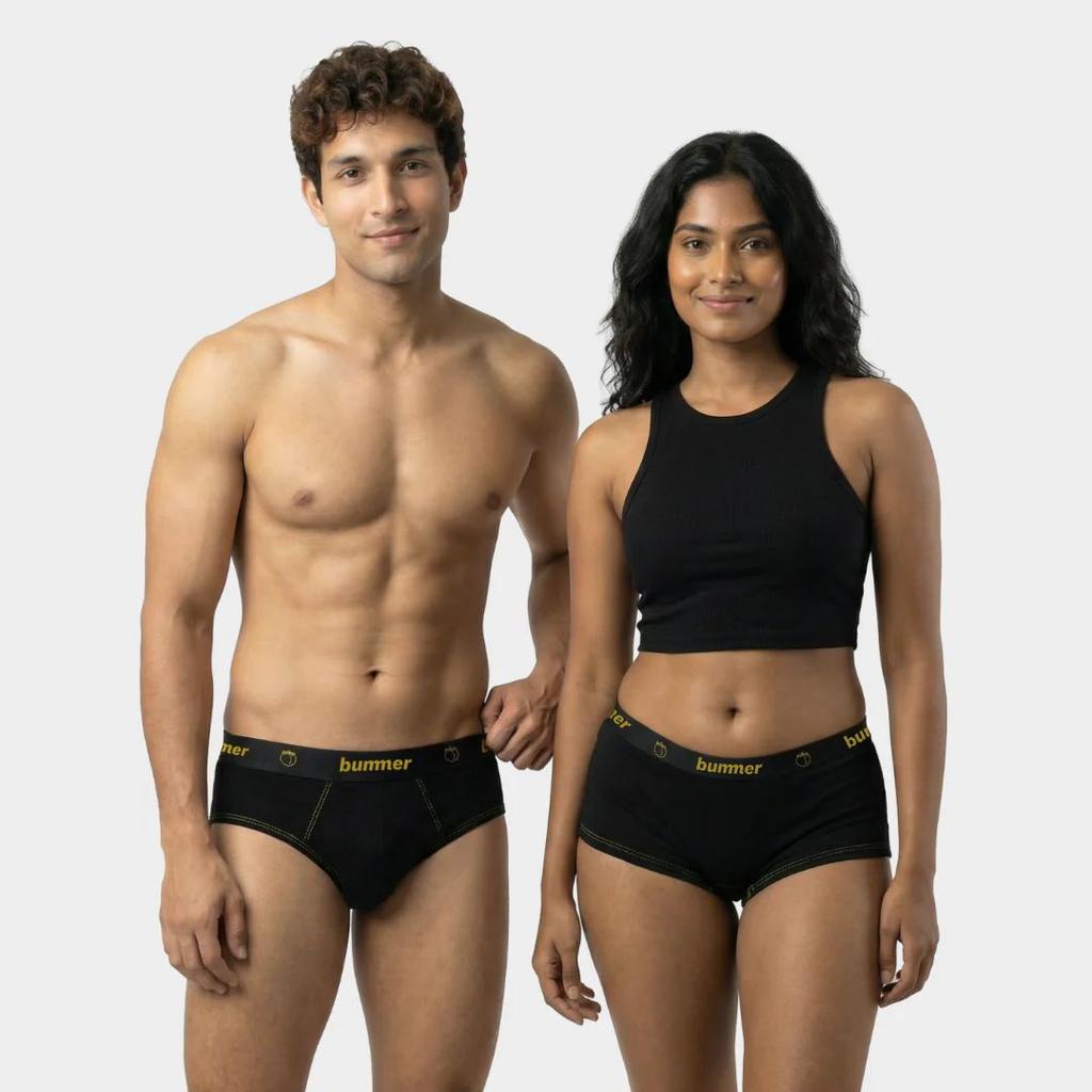 Brief & Boy Short Matching Set - Noir