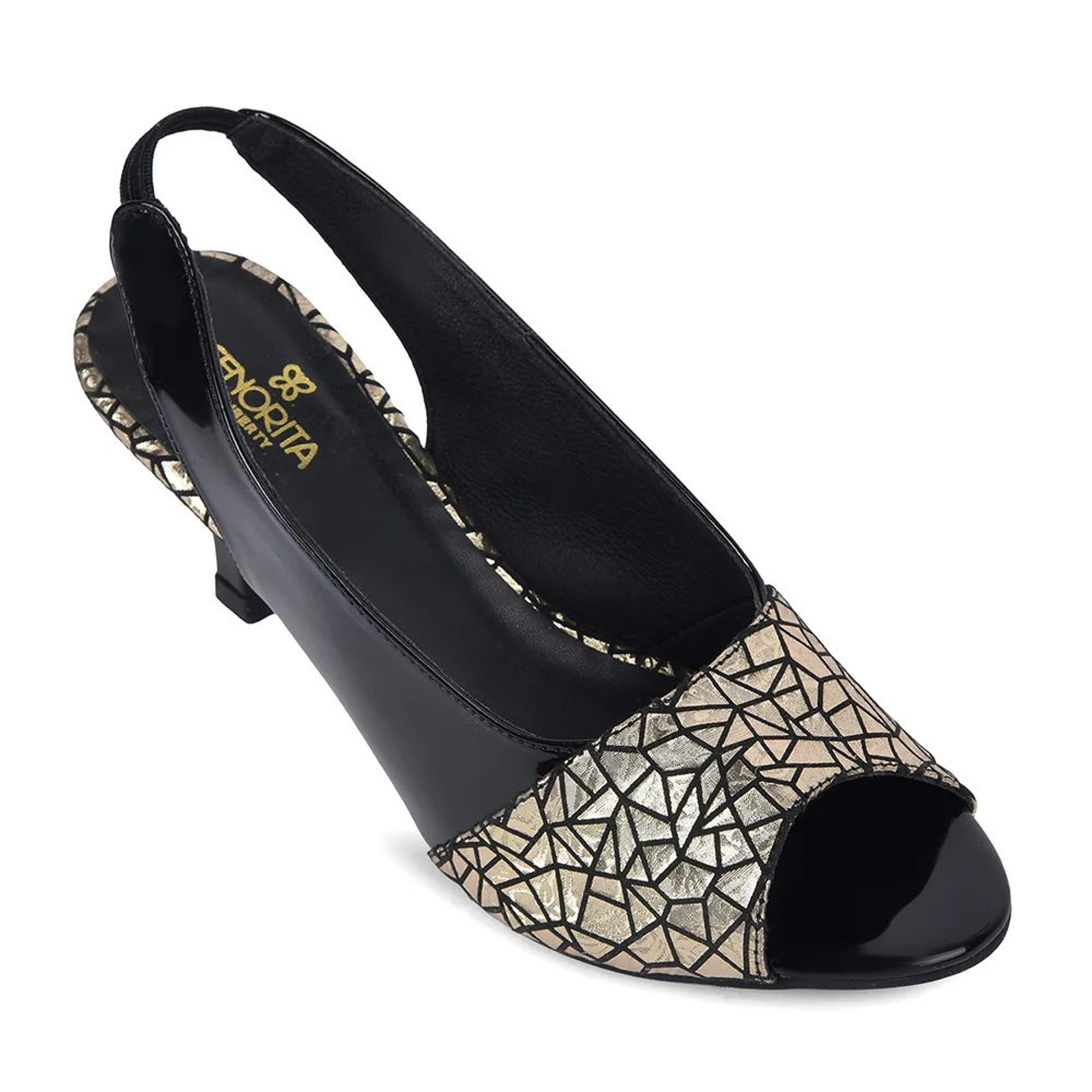 Senorita STY-157E Black Casual Block Heel Sandal for Women
